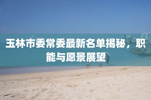 玉林市委常委最新名單揭秘，職能與愿景展望