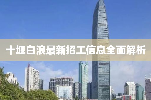 十堰白浪最新招工信息全面解析