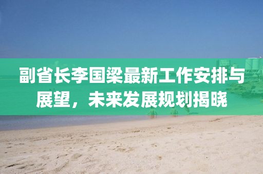 副省長李國梁最新工作安排與展望，未來發(fā)展規(guī)劃揭曉