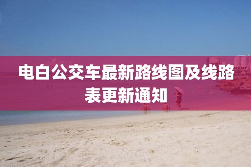 電白公交車最新路線圖及線路表更新通知