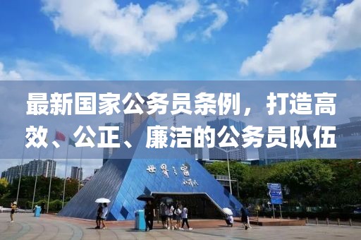 最新國家公務(wù)員條例，打造高效、公正、廉潔的公務(wù)員隊(duì)伍