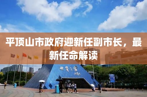 平頂山市政府迎新任副市長，最新任命解讀