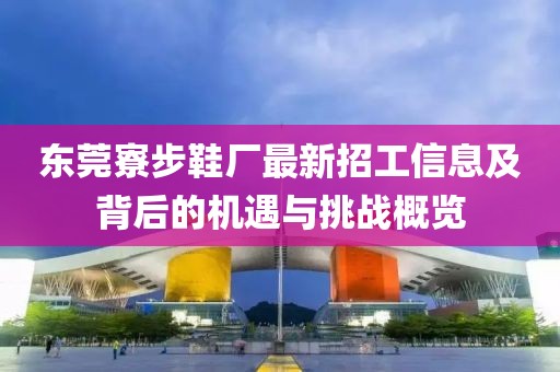 東莞寮步鞋廠最新招工信息及背后的機遇與挑戰(zhàn)概覽