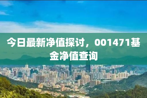 今日最新凈值探討，001471基金凈值查詢