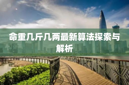 命重幾斤幾兩最新算法探索與解析