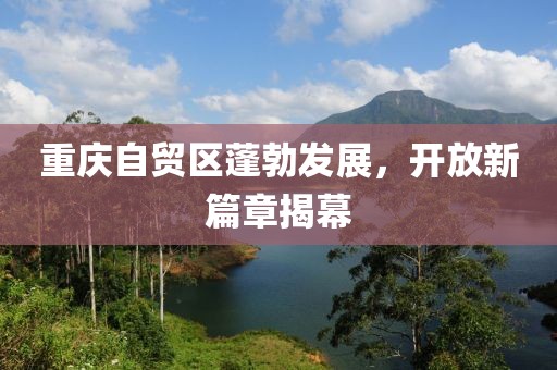 重慶自貿(mào)區(qū)蓬勃發(fā)展，開放新篇章揭幕