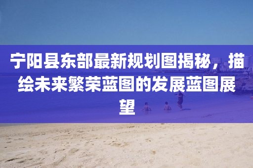 寧陽縣東部最新規(guī)劃圖揭秘，描繪未來繁榮藍(lán)圖的發(fā)展藍(lán)圖展望