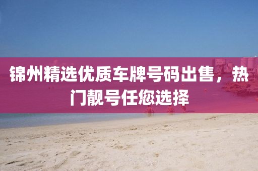 錦州精選優(yōu)質(zhì)車牌號碼出售，熱門靚號任您選擇