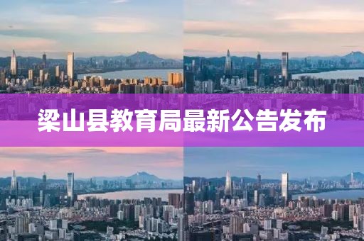 梁山縣教育局最新公告發(fā)布