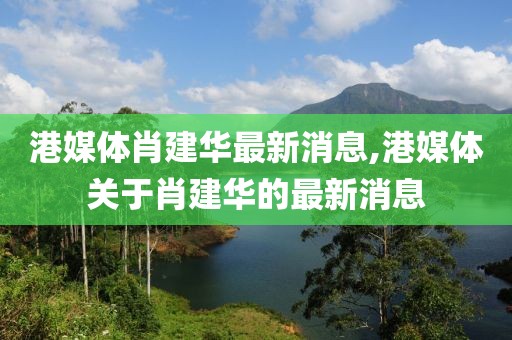 港媒體肖建華最新消息,港媒體關(guān)于肖建華的最新消息
