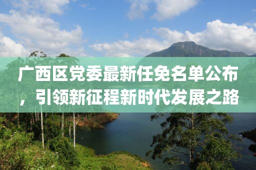 廣西區(qū)黨委最新任免名單公布，引領新征程新時代發(fā)展之路