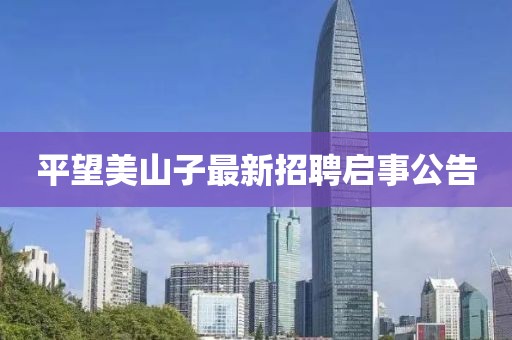 平望美山子最新招聘啟事公告