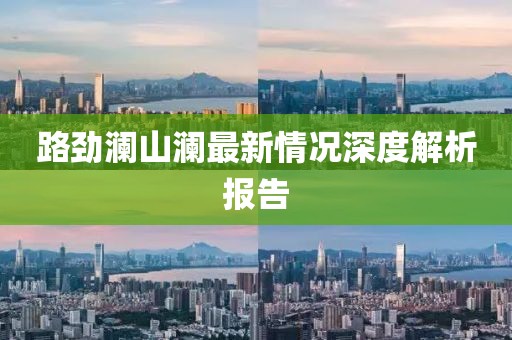 路勁瀾山瀾最新情況深度解析報告