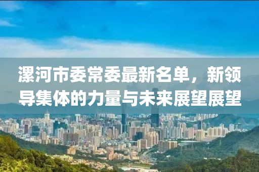 漯河市委常委最新名單，新領(lǐng)導(dǎo)集體的力量與未來展望展望