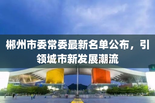 郴州市委常委最新名單公布，引領(lǐng)城市新發(fā)展潮流