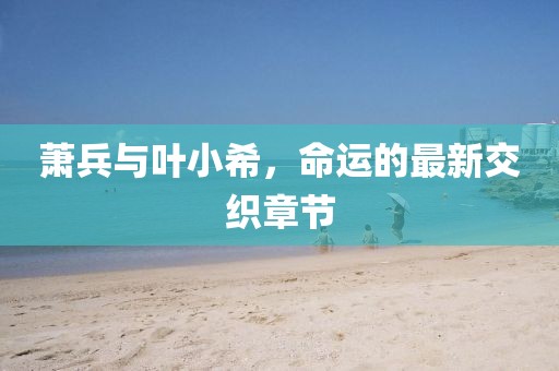 蕭兵與葉小希，命運的最新交織章節(jié)