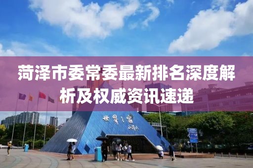 菏澤市委常委最新排名深度解析及權(quán)威資訊速遞