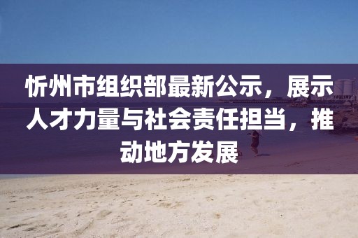 忻州市組織部最新公示，展示人才力量與社會責(zé)任擔(dān)當(dāng)，推動地方發(fā)展