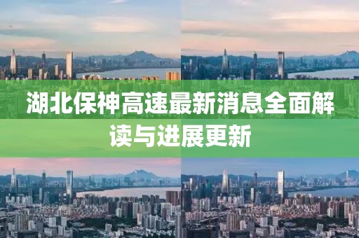 湖北保神高速最新消息全面解讀與進展更新