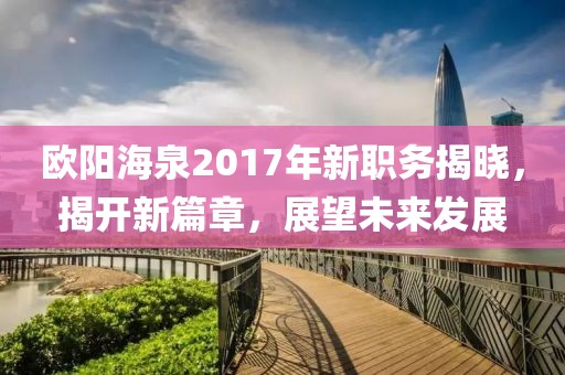 歐陽海泉2017年新職務(wù)揭曉，揭開新篇章，展望未來發(fā)展