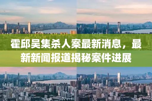 霍邱吳集殺人案最新消息，最新新聞報(bào)道揭秘案件進(jìn)展