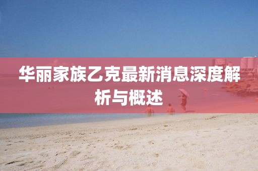 華麗家族乙克最新消息深度解析與概述