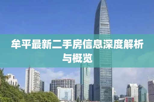 牟平最新二手房信息深度解析與概覽