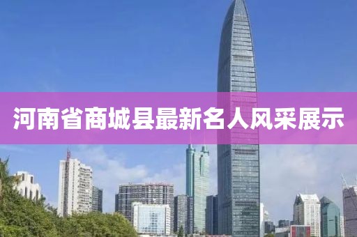河南省商城縣最新名人風(fēng)采展示