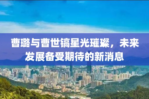 曹璐與曹世鎬星光璀璨，未來發(fā)展備受期待的新消息