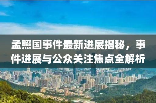 孟照國(guó)事件最新進(jìn)展揭秘，事件進(jìn)展與公眾關(guān)注焦點(diǎn)全解析