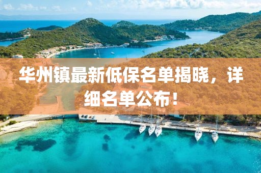 華州鎮(zhèn)最新低保名單揭曉，詳細(xì)名單公布！