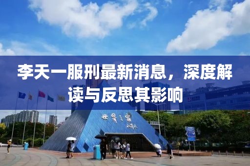 李天一服刑最新消息，深度解讀與反思其影響