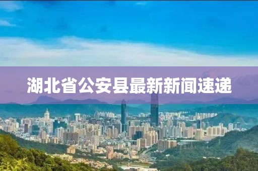 湖北省公安縣最新新聞速遞