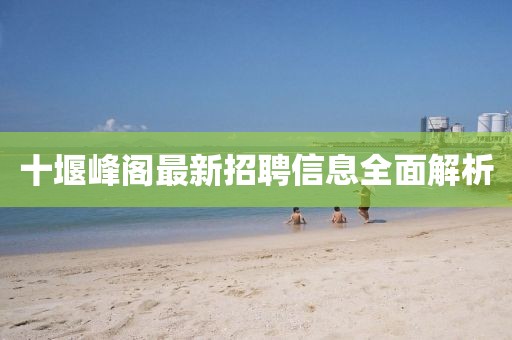 十堰峰閣最新招聘信息全面解析