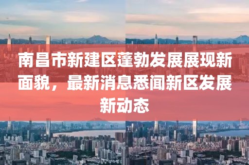 南昌市新建區(qū)蓬勃發(fā)展展現(xiàn)新面貌，最新消息悉聞新區(qū)發(fā)展新動(dòng)態(tài)