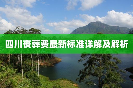 四川喪葬費(fèi)最新標(biāo)準(zhǔn)詳解及解析