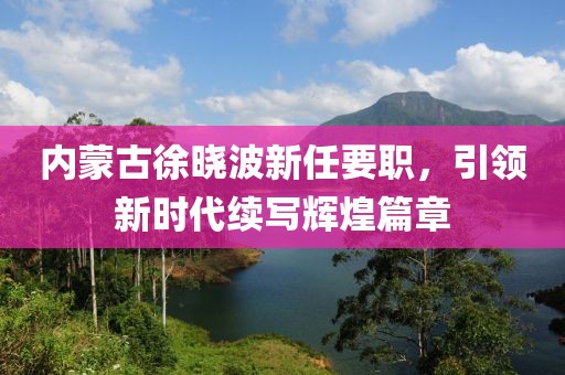 內(nèi)蒙古徐曉波新任要職，引領(lǐng)新時(shí)代續(xù)寫輝煌篇章