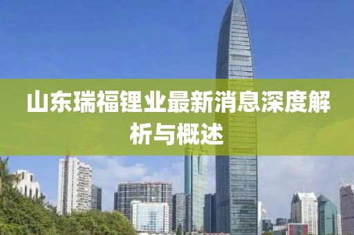 山東瑞福鋰業(yè)最新消息深度解析與概述