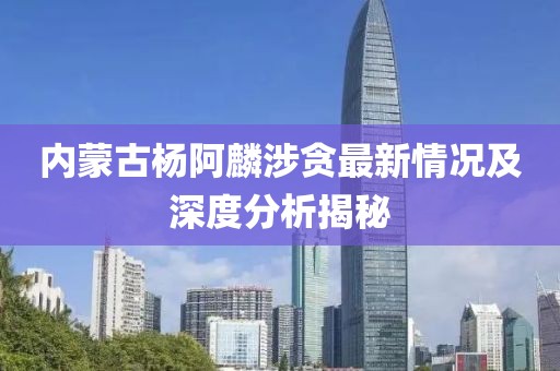 內(nèi)蒙古楊阿麟涉貪最新情況及深度分析揭秘