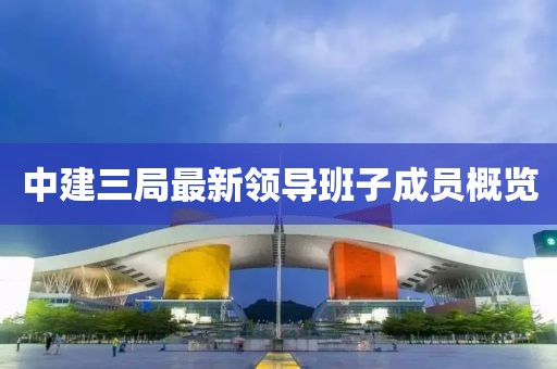 中建三局最新領(lǐng)導(dǎo)班子成員概覽