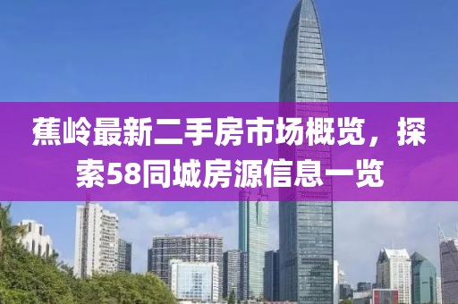 蕉嶺最新二手房市場概覽，探索58同城房源信息一覽
