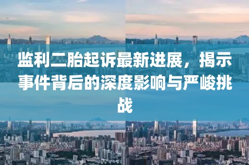 監(jiān)利二胎起訴最新進(jìn)展，揭示事件背后的深度影響與嚴(yán)峻挑戰(zhàn)