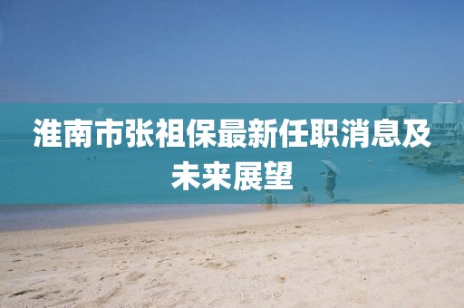 淮南市張祖保最新任職消息及未來展望