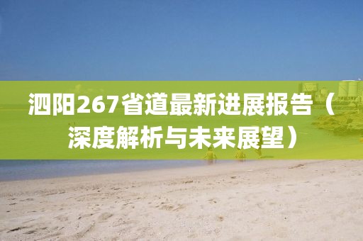 泗陽(yáng)267省道最新進(jìn)展報(bào)告（深度解析與未來(lái)展望）