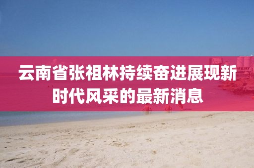 云南省張祖林持續(xù)奮進(jìn)展現(xiàn)新時代風(fēng)采的最新消息