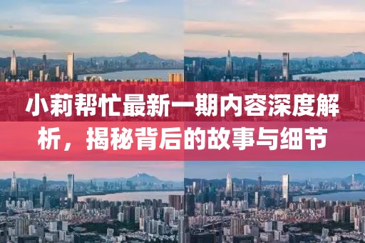 小莉幫忙最新一期內(nèi)容深度解析，揭秘背后的故事與細(xì)節(jié)
