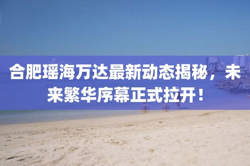 合肥瑤海萬達(dá)最新動(dòng)態(tài)揭秘，未來繁華序幕正式拉開！