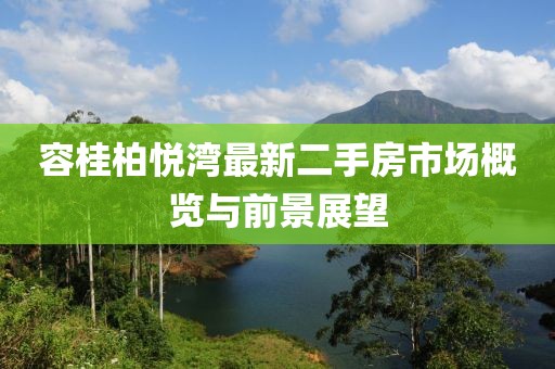 容桂柏悅灣最新二手房市場(chǎng)概覽與前景展望