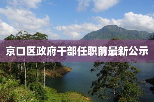 京口區(qū)政府干部任職前最新公示