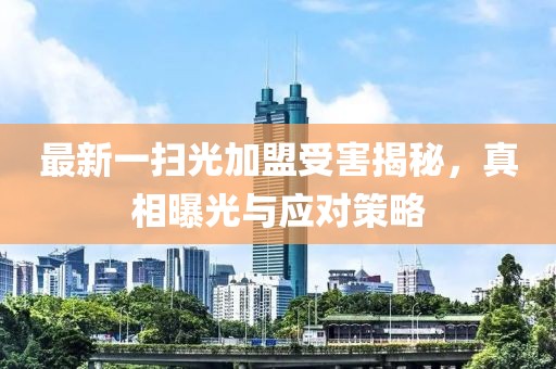 最新一掃光加盟受害揭秘，真相曝光與應(yīng)對策略
